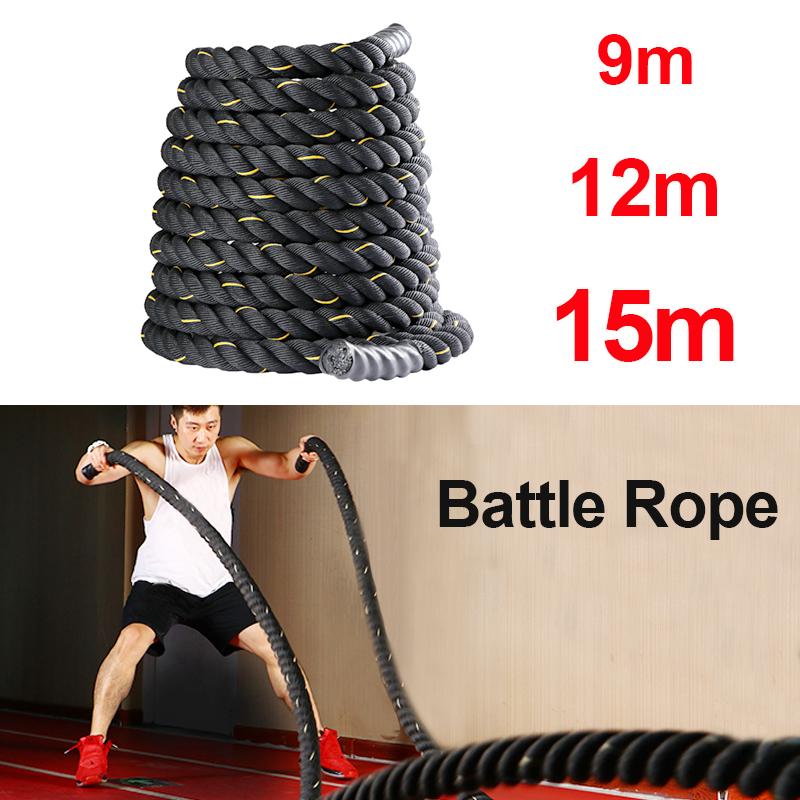 Фитнес-канаты длиной 9 м/12 м/ – обзор и цена Battle Rope Heavy