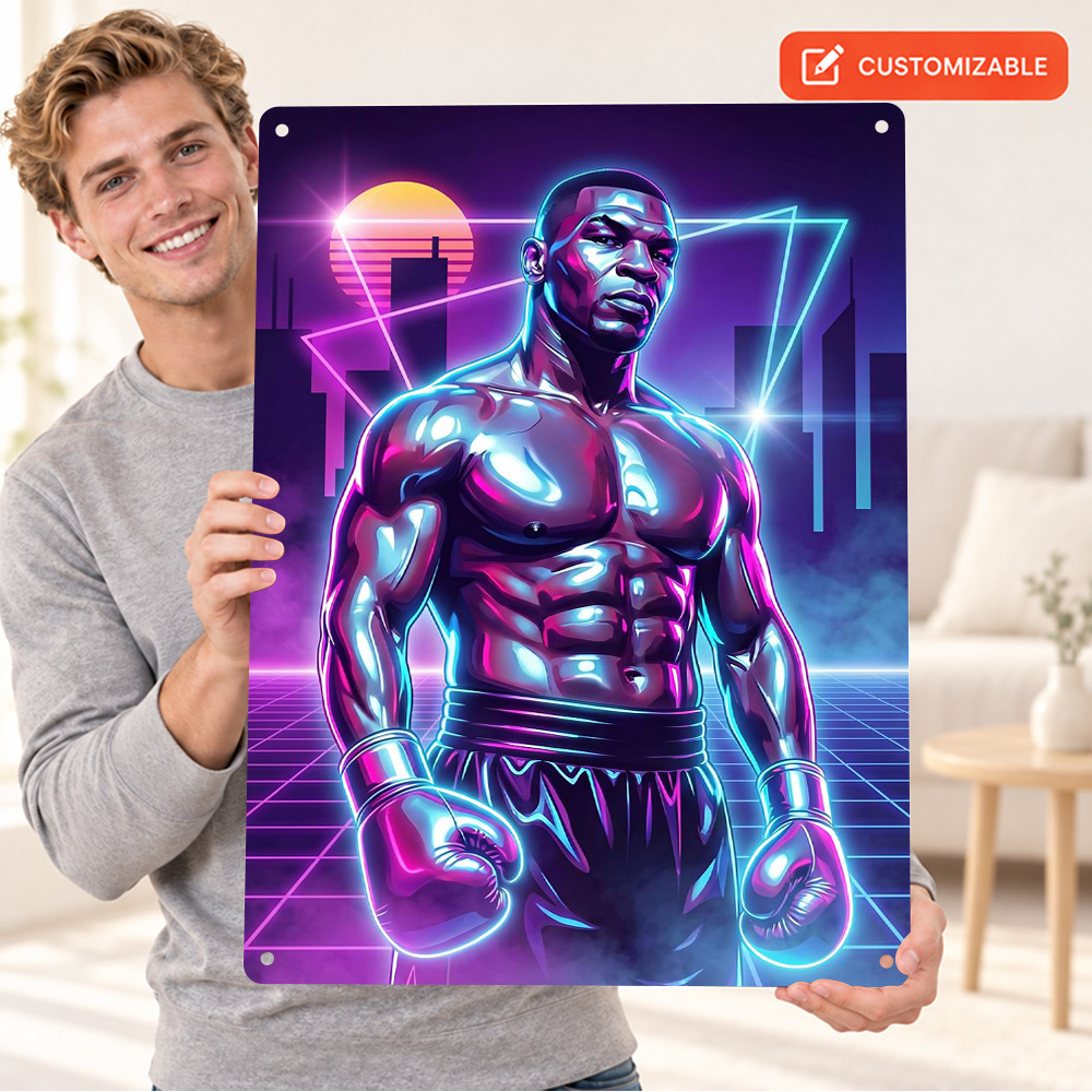 Постер с текстурой металла, из – обзор и цена Home Gym Neon Sign